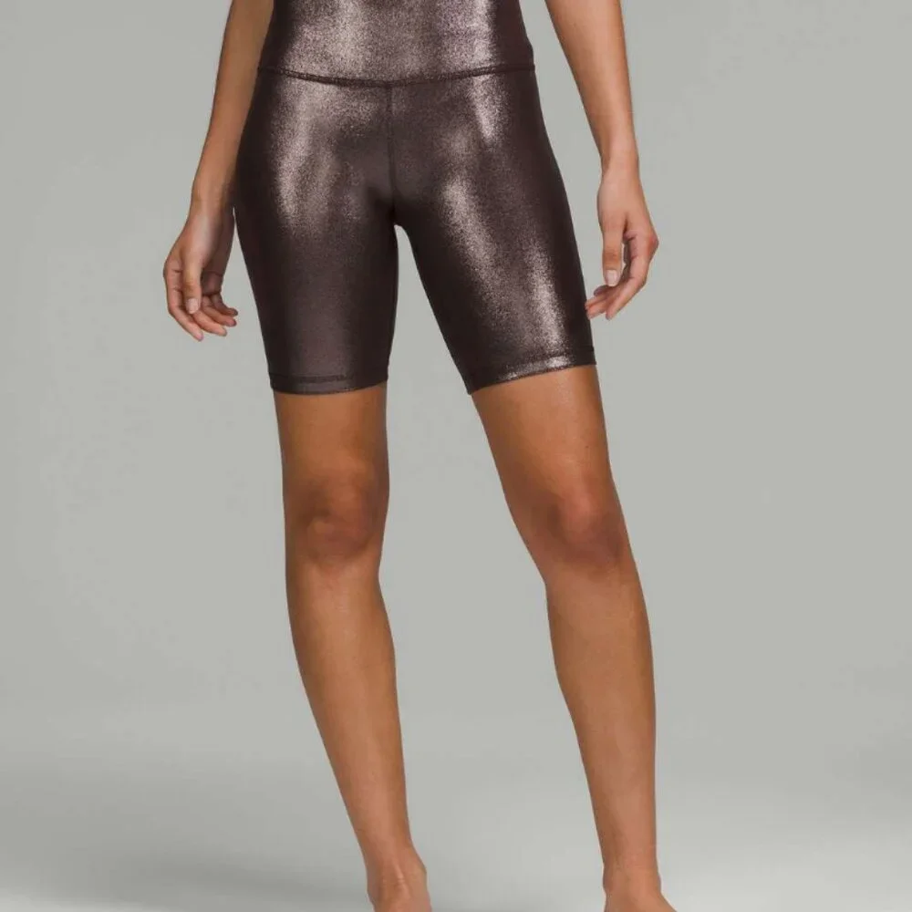 Lululemon Align High Rise Shine Shorts Espresso Sparkle, 6 - Picture 2 of 9